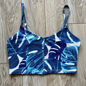 TopShop Palm Print Bralette Size 4